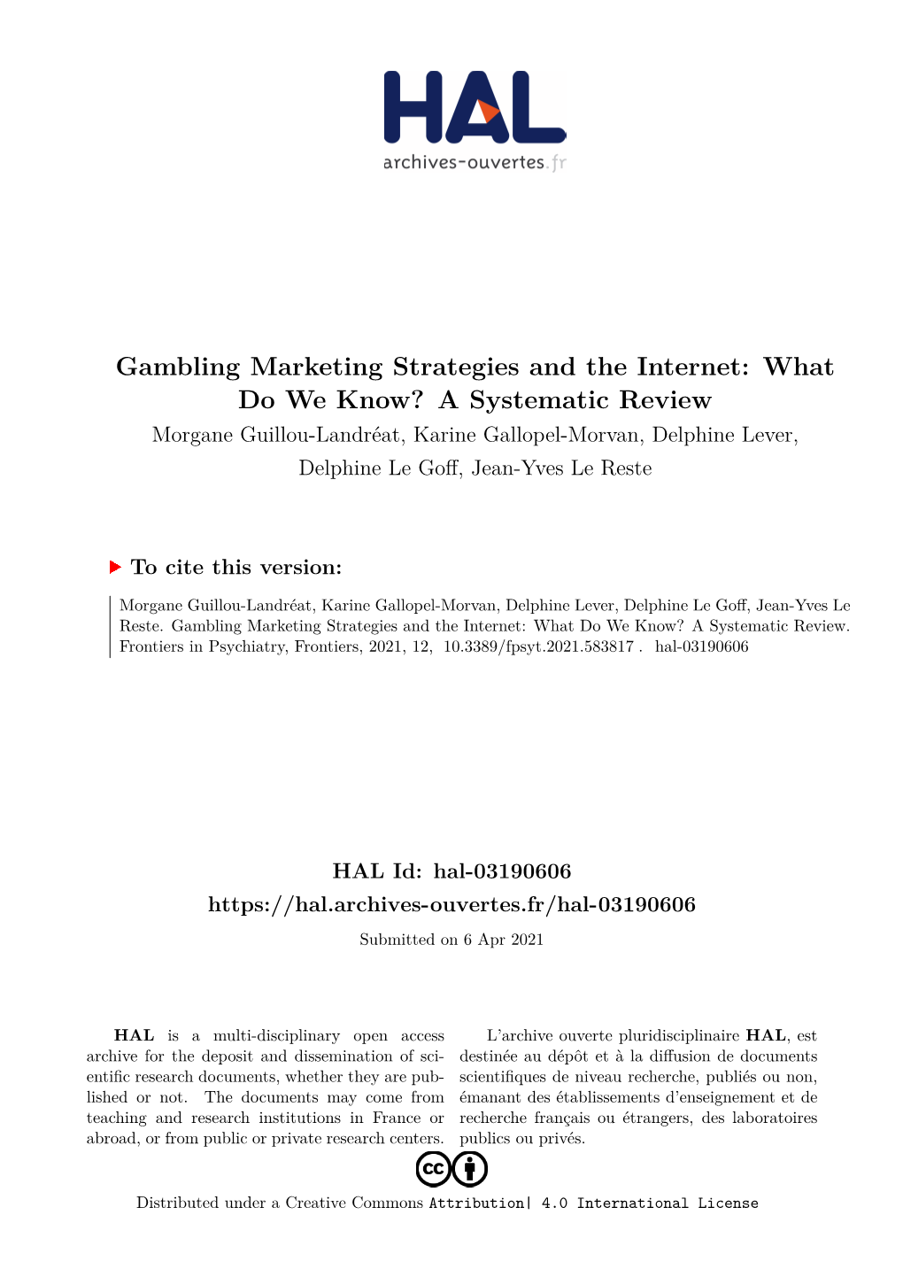 Gambling Marketing Strategies and the Internet