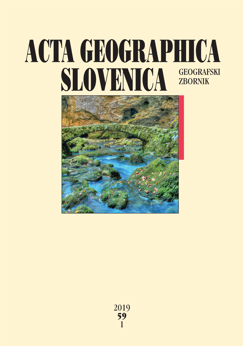 Acta Geographica Slovenica Geografski