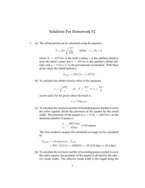 Solutions for Homework #2