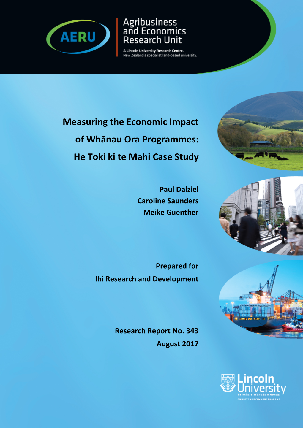 Measuring the Economic Impact of Whānau Ora Programmes: He Toki Ki Te Mahi Case Study