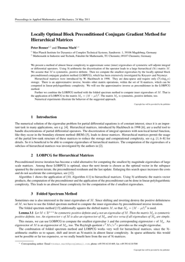 Locally Optimal Block Preconditioned Conjugate Gradient Method for Hierarchical Matrices