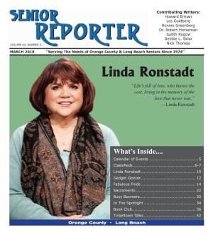 Linda Ronstadt “Life’S Full of Loss, Who Knows the Cost, Living in the Memory of the Love That Never Was.” —Linda Ronstadt