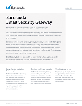 Email Security Gateway Keep Email-Borne Threats out of Your Network