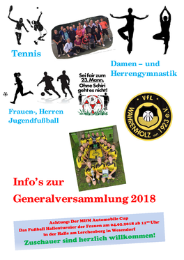 Info's Zur Generalversammlung 2018