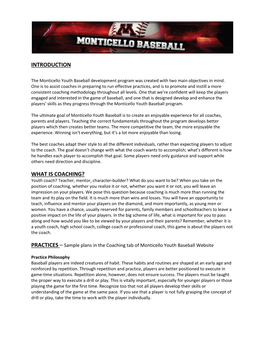 Coaches Guide to Baseball Fundamentals