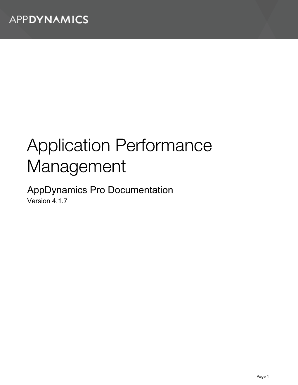 Application Performance Management