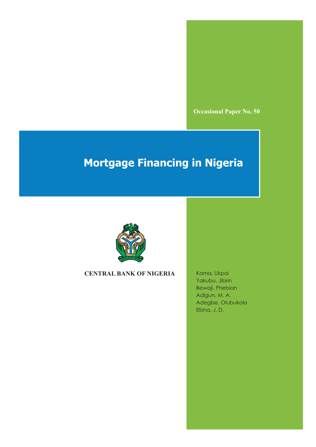 Mortgage Financing in Nigeria