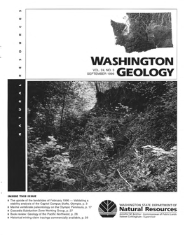 Washington Geology), V. 24, No. 3, January 1996
