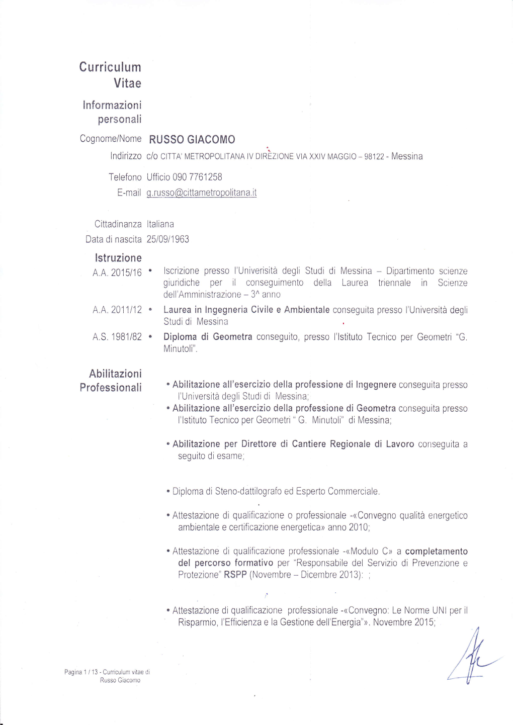 Curriculum Vitae