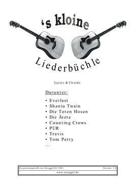 Liederbüchle Version 1.0