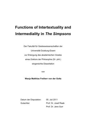 Functions of Intermediality in the Simpsons
