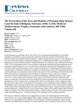 The Persecution of the Jews and Muslims of Portugal