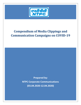 Traditional & Social Media Report on COVID-19 (Across NTPC Project