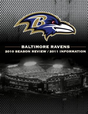 Baltimore Ravens, 2010 Recap/2011 Preview Coaching Changes