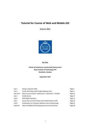 Tutorial for Course of Web and Mobile GIS