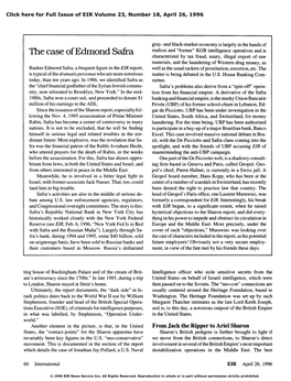 The Case of Edmond Safra