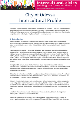 Odessa Intercultural Profile