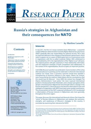 Russia's Strategies in Afghanistan and Their Consequences for NATO