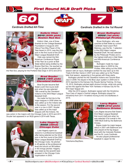 First Round MLB Draft Picks 60 7 Cardinals Drafted All-Time Cardinals Drafted in the 1St Round