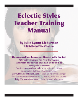 Eclectic Styles Teacher Training Manual