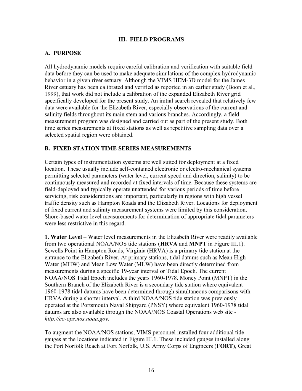 B. Fixed Station Time Series Measurements