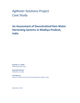 Agwater Solutions Project Case Study