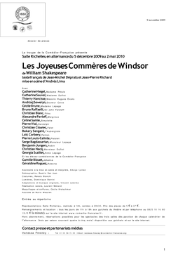 Les Joyeuses Commères De Windsor