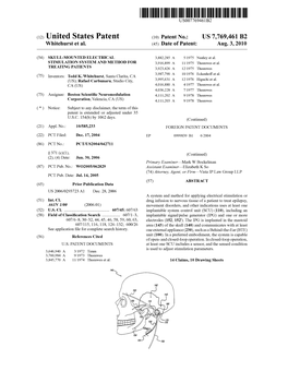 (12) United States Patent (10) Patent No.: US 7,769.461 B2 Whitehurst Et Al