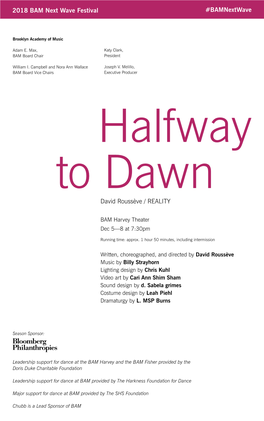Halfway to Dawn David Roussève / REALITY