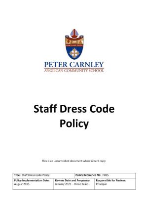Staff Dress Code Policy