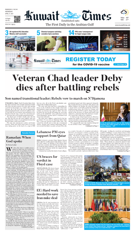 Veteran Chad Leader Deby Dies After Battling Rebels