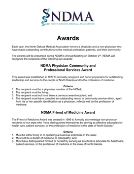 North Dakota Medical Association Awards
