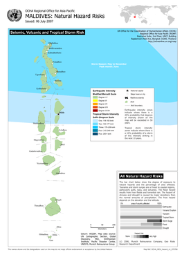 MALDIVES: Natural Hazard Risks Issued: 06 July 2007