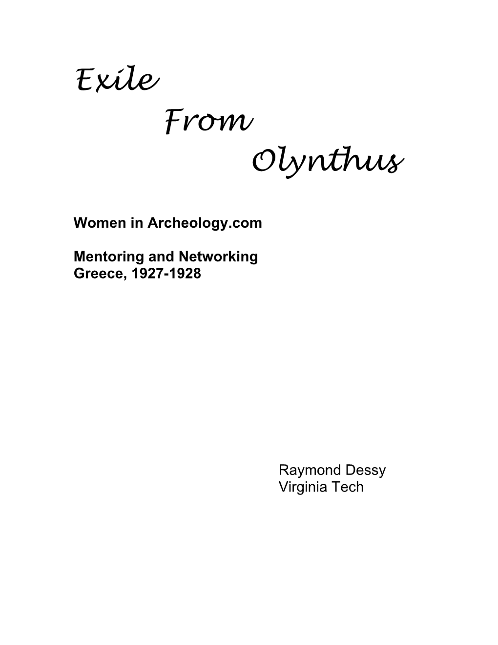 Exile from Olynthus