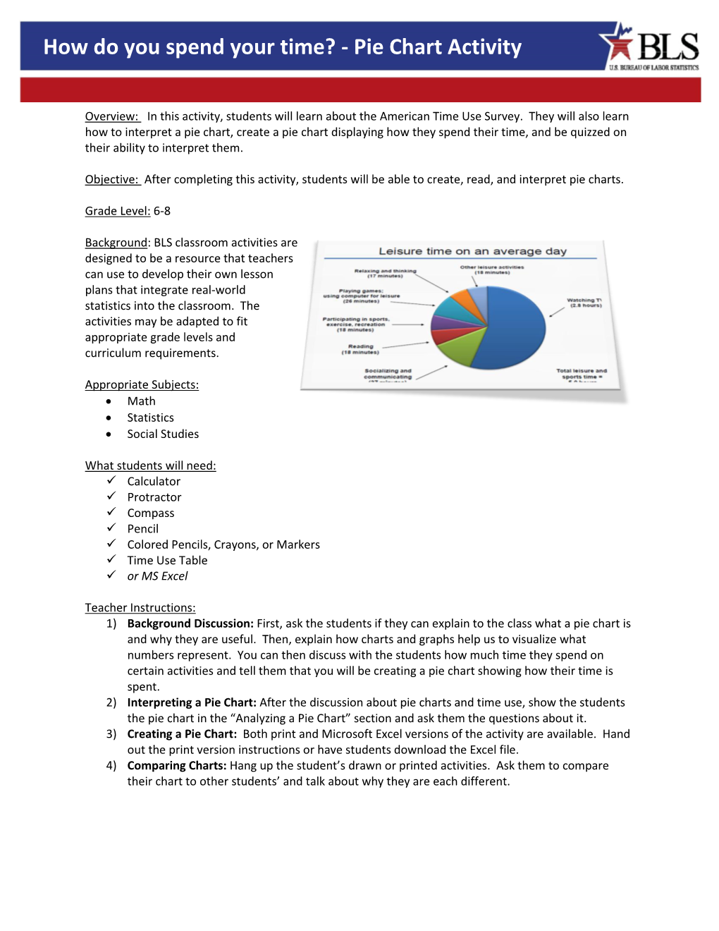 Pie Chart Activity