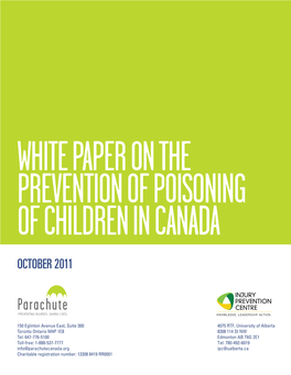 White Paper on the Prevention of Poisoning of Children in Canada October 2011