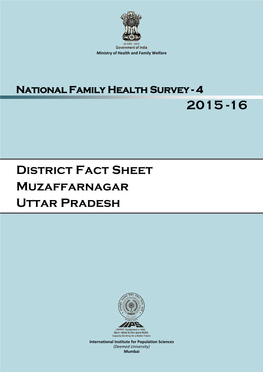 District Fact Sheet Muzaffarnagar Uttar Pradesh