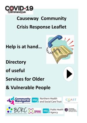 Directory of Useful Services for Older & Vulnerable People Causeway