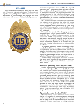 The Drug Enforcement Administration (DEA) 1994-1998