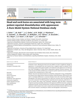 Head and Neck Burns Are Associated with Long-Term Patient-Reported