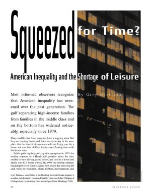 For Time? American Inequality and the Shortage Ofleisure