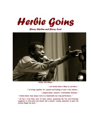 Herbie Goins Blues, Rhythm and Blues, Soul
