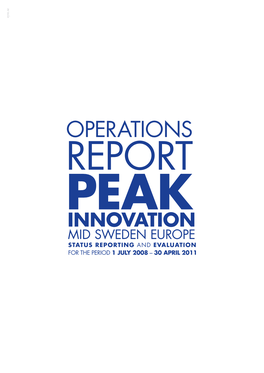 Operations Report Peak Innovation