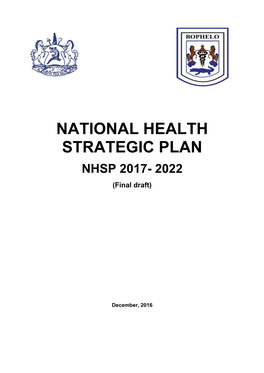 Lesotho National Health Strategic Plan