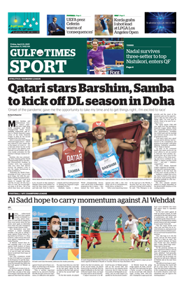 Qatari Stars Barshim, Samba to Kick Offdl Season in Doha