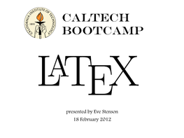 Caltech Bootcamp
