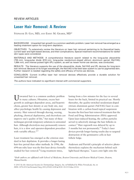 Laser Hair Removal: a Review