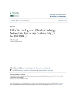 Lithic Technology and Obsidian Exchange Networks in Bronze Age Sardinia, Italy (Ca