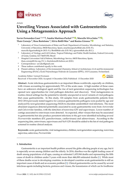 Unveiling Viruses Associated with Gastroenteritis Using a Metagenomics Approach