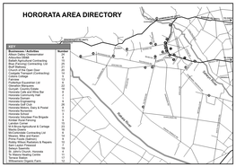 Hororata Area Directory Bangor Rd (Sh77) 26 Homebush Rd (Sh77) to Chch Glentunnel 21 Darfield